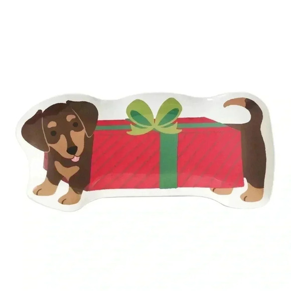 Dachshund  Christmas Serving Tray  NWT St. Nicholas Christmas Tradition - Picture 2 of 7